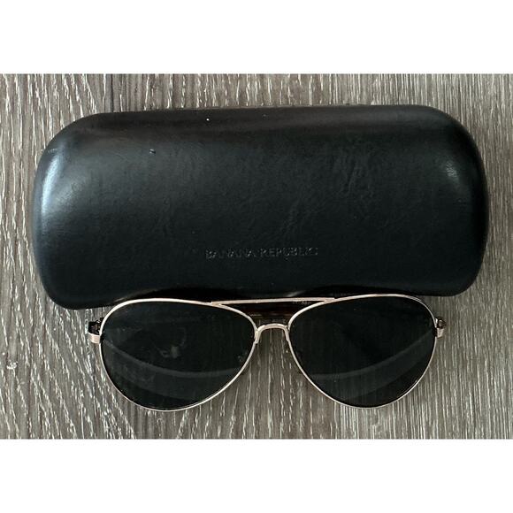 Banana Republic Leighton’s Tort Aviator Sunglasses Tortoise Gold - Picture 1 of 10